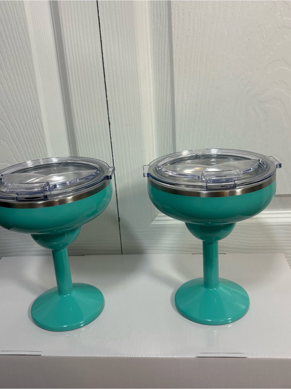 ORCA Rita Margarita Tumblers Set of 2 Seafoam Turquoise 13 oz Insulated